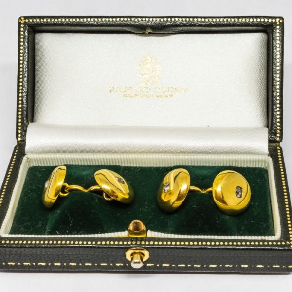 Antique Victorian Gold & Diamond Cufflinks