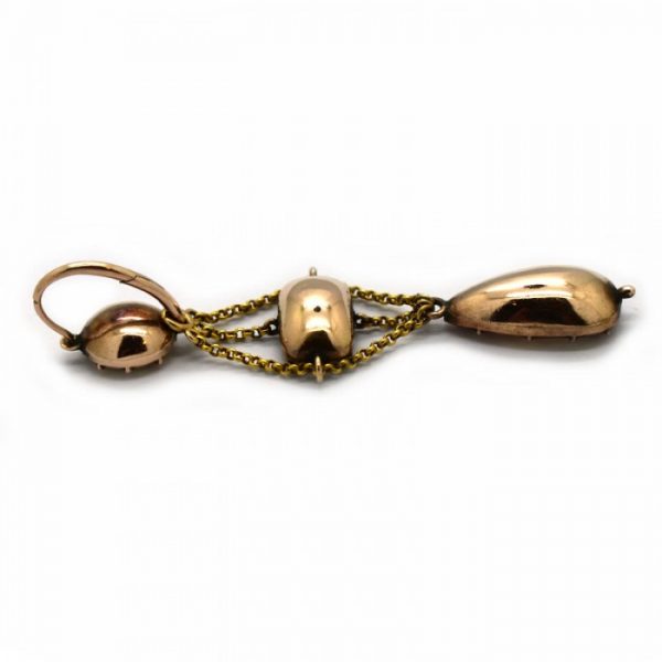 Antique Georgian Topaz Gold Drop Earrings