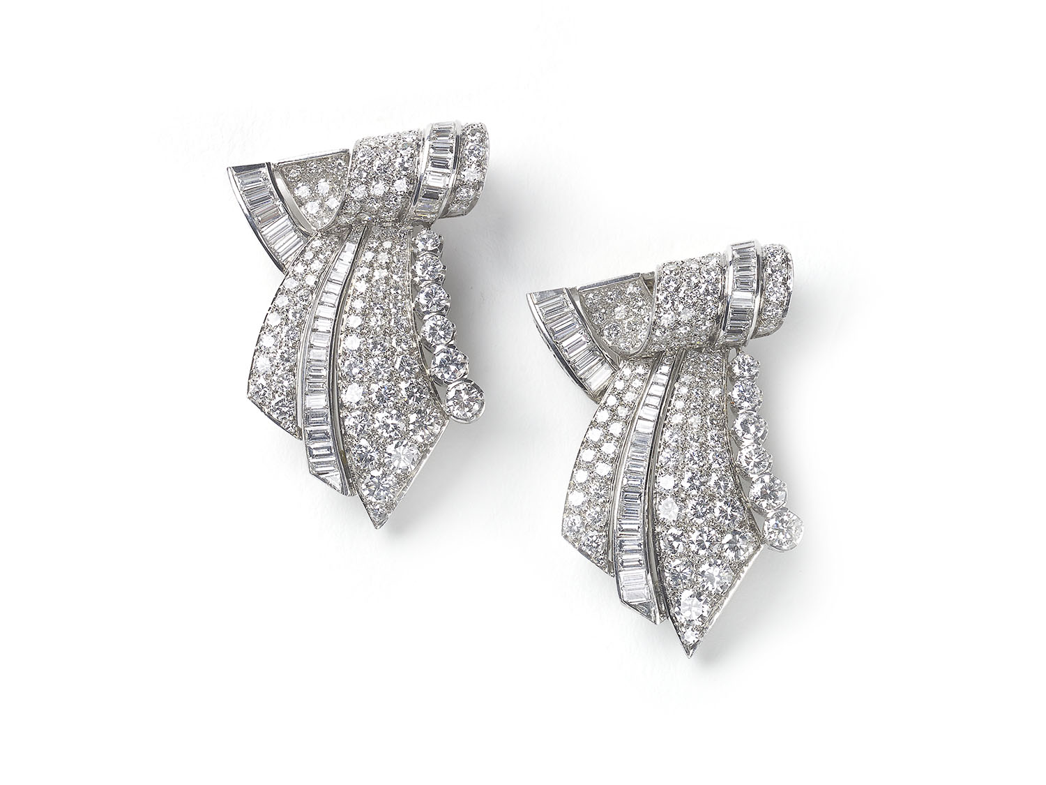 Vintage Diamond Double Clip — Jewellery Discovery
