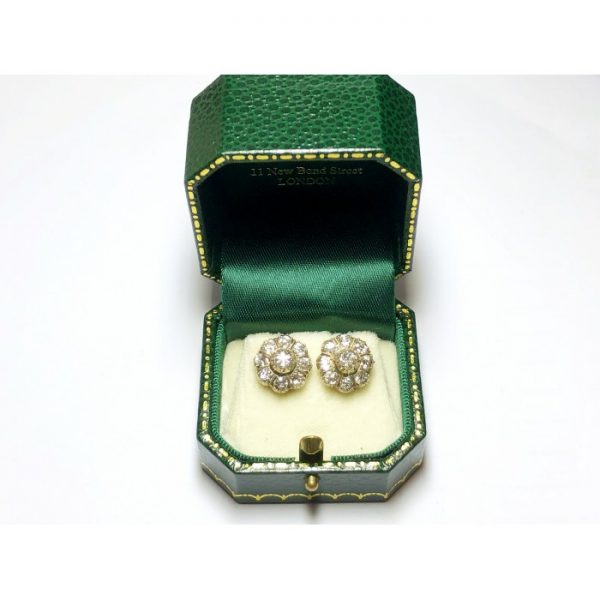 Antique Victorian Diamond Cluster Earrings