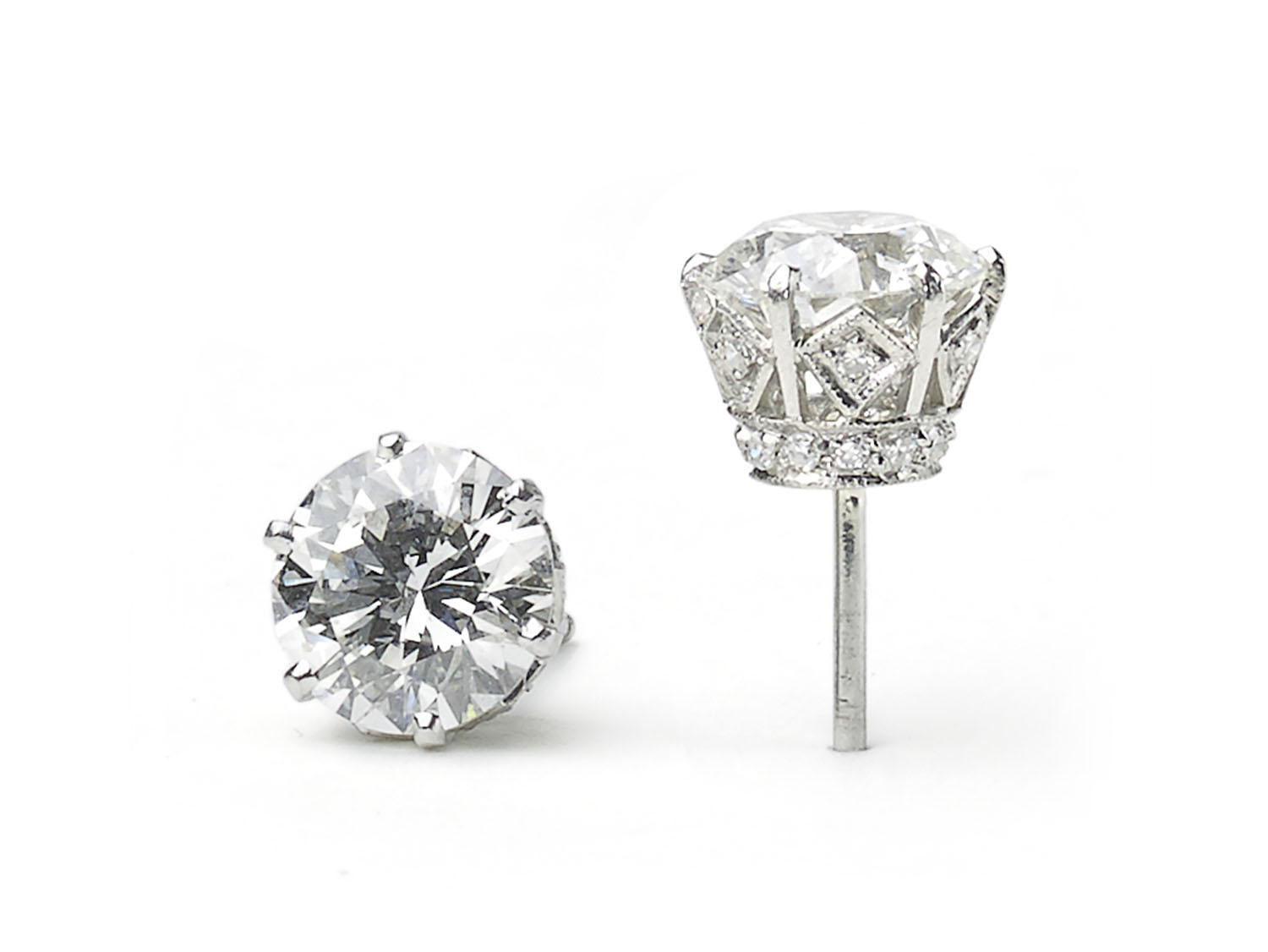 3.11 Carat Diamond Platinum Earrings — Jewellery Discovery