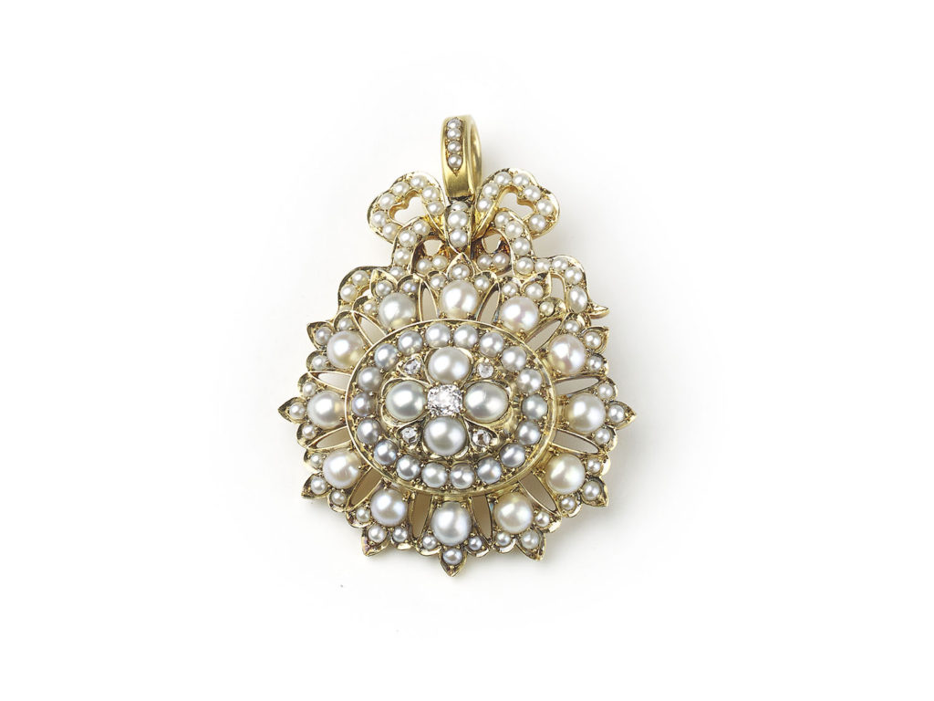 Antique Victorian Pearl and Diamond Pendant - Jewellery Discovery