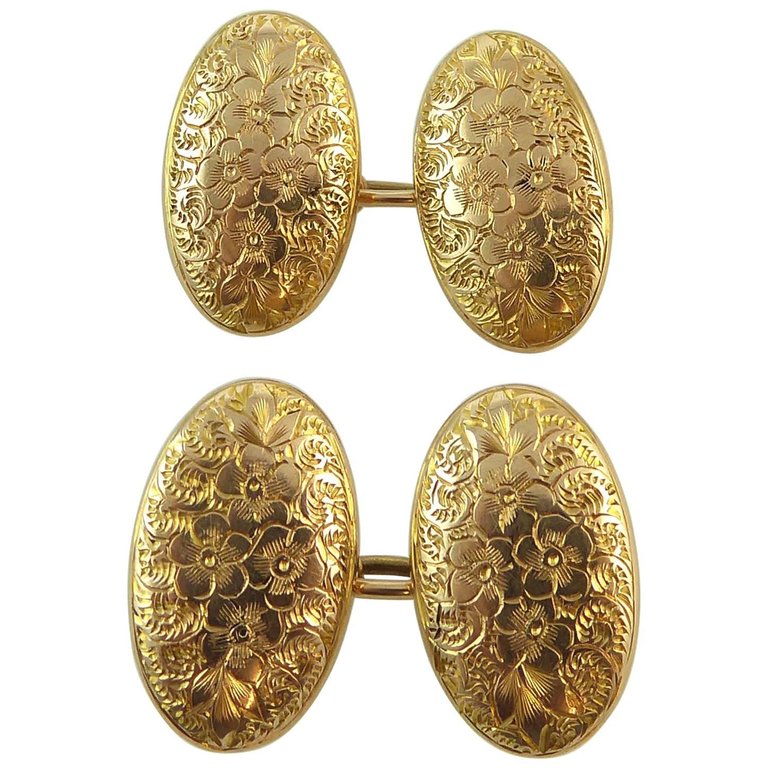 Antique Edwardian Gold Cufflinks — Jewellery Discovery
