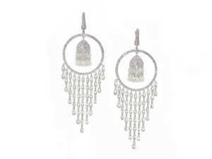 Diamond Briolette Drop Earrings