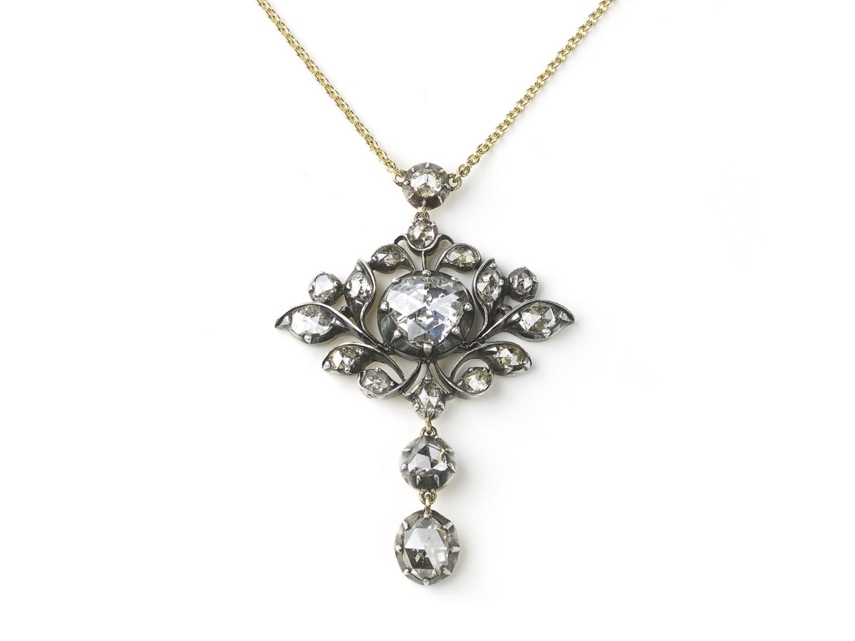Antique Georgian Rose Cut Diamond Pendant — Jewellery Discovery