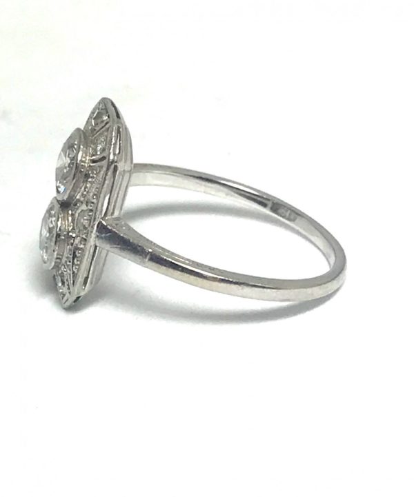 Art Deco edwardian diamond ring platinum