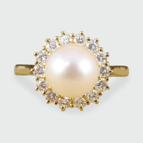Diamond & Pearl Cluster Ring