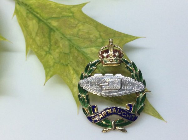 Antique Royal Tank Regiment Sweetheart Brooch Lapel Pin
