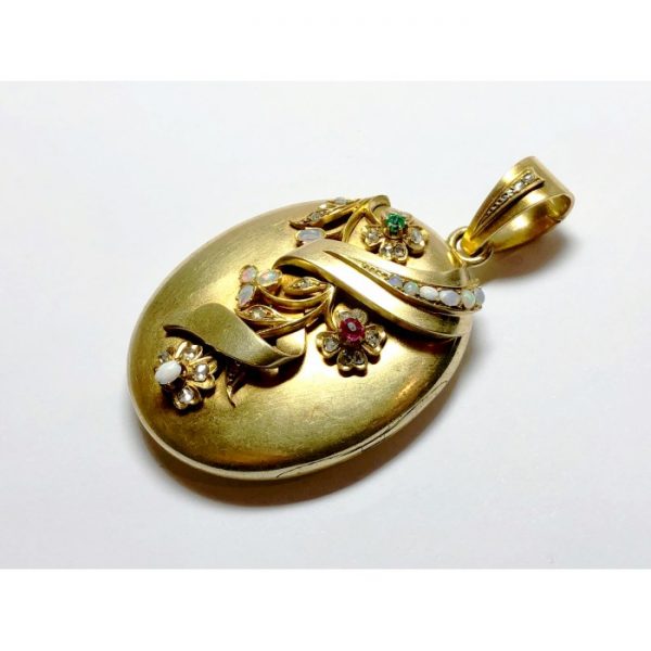 Antique Victorian Gold & Gem Set Locket