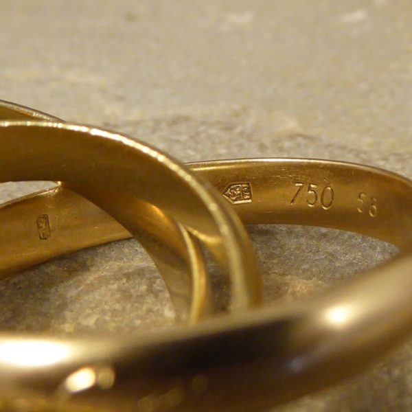 Vintage Les Must De Cartier Trinity Band Rolling Ring