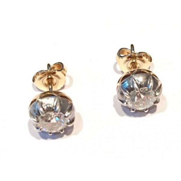 Antique Victorian Diamond Stud Earrings