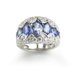 Retro Sapphire & Diamond Ring
