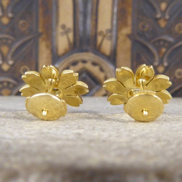 Antique Edwardian Diamond & Pearl Flower Earrings