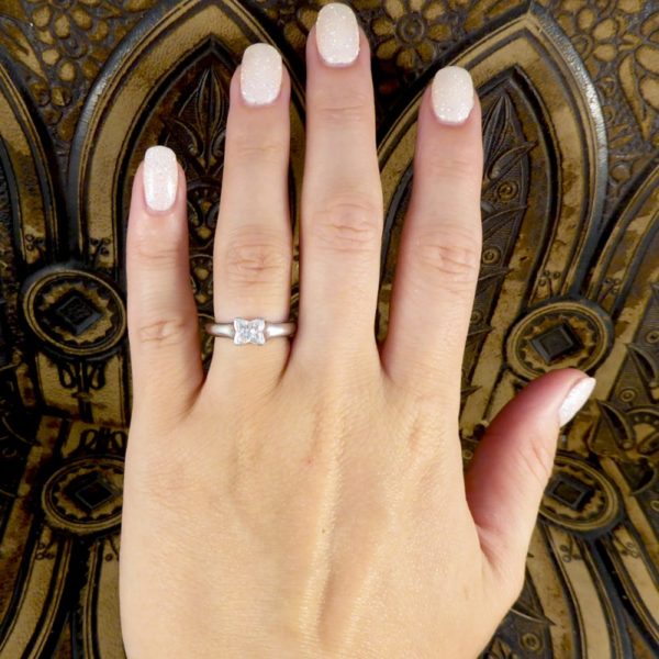 Boodles Princess Cut Diamond Solitaire Platinum Engagement Ring