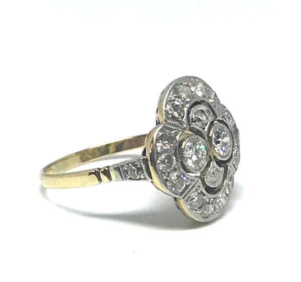 Antique Art Deco Diamond Cluster Ring