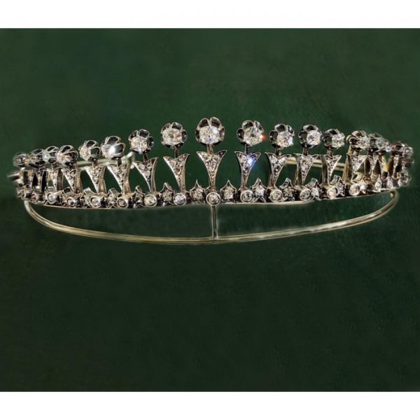 Antique Victorian Diamond Tiara Necklace