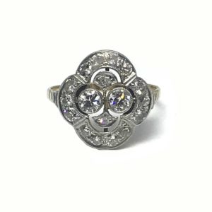 Antique Art Deco Diamond Cluster Ring