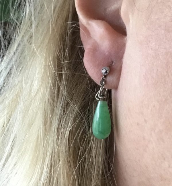 Jade earrings