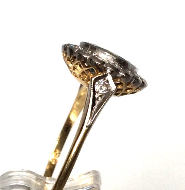 Vintage Aquamarine & Diamond Ring