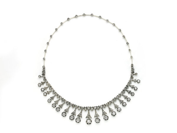 Antique Victorian Diamond Tiara Necklace