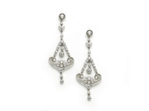 Platinum Diamond Drop Earrings