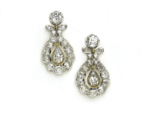 Antique Victorian Diamond Drop Earrings