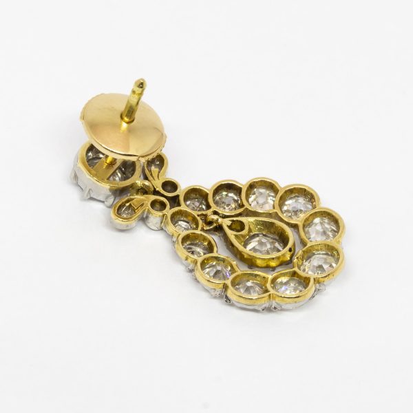 Antique Victorian Diamond Drop Earrings