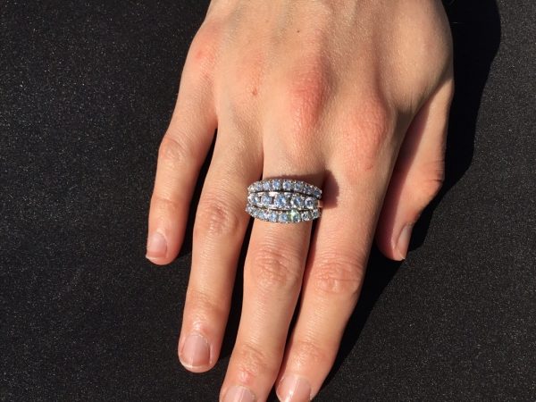 Vintage Three Row Diamond Ring