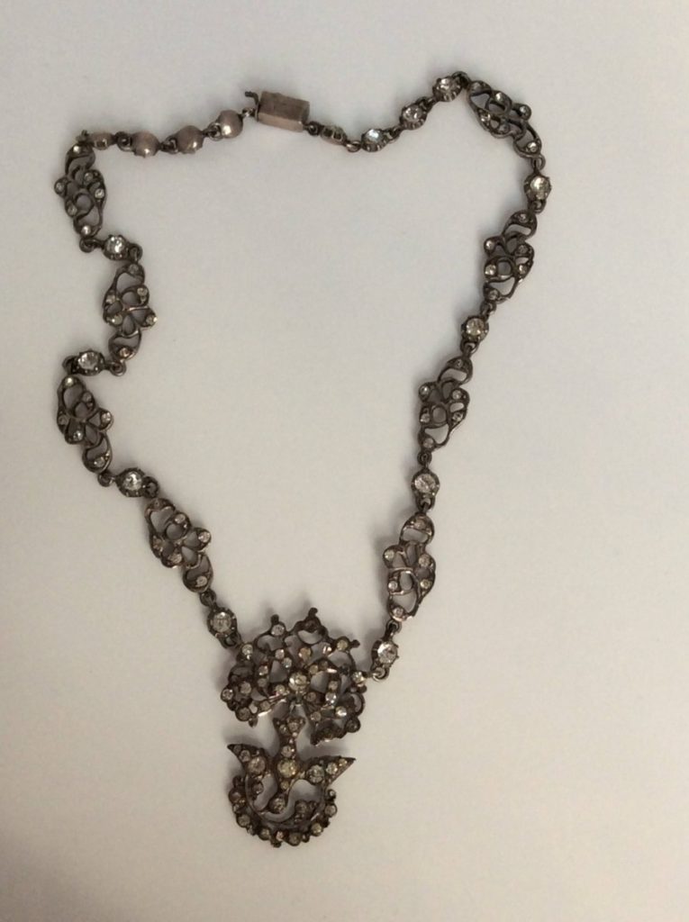 Rare Antique Georgian Silver Paste Choker Necklace - Jewellery Discovery