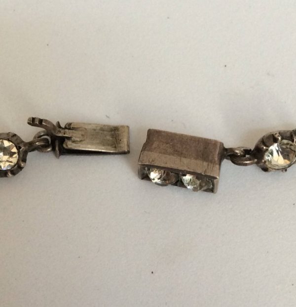 Rare Antique Georgian Silver Paste Choker Necklace