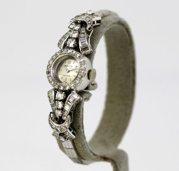 Vintage Rolex Custom Made Diamond Wristwatch