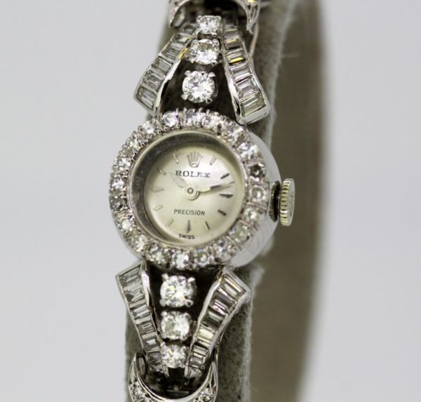 Vintage Rolex Custom Made Diamond Wristwatch