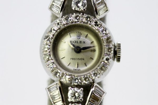 Vintage Rolex Custom Made Diamond Wristwatch