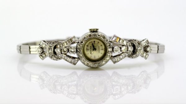 Vintage Rolex Custom Made Diamond Wristwatch