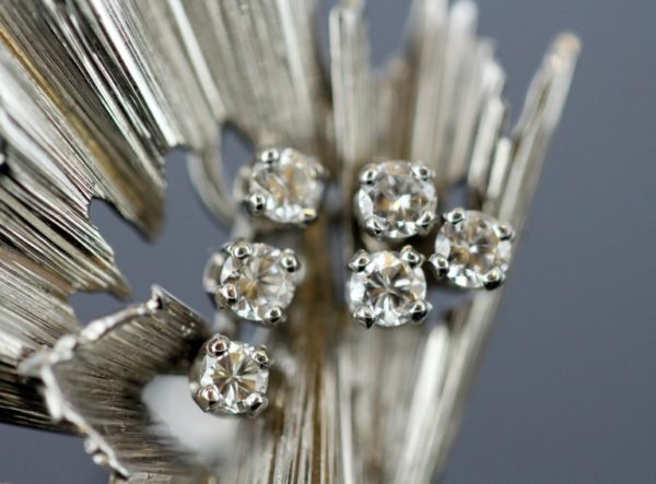 Vintage Boucheron Diamond Clip On Earrings