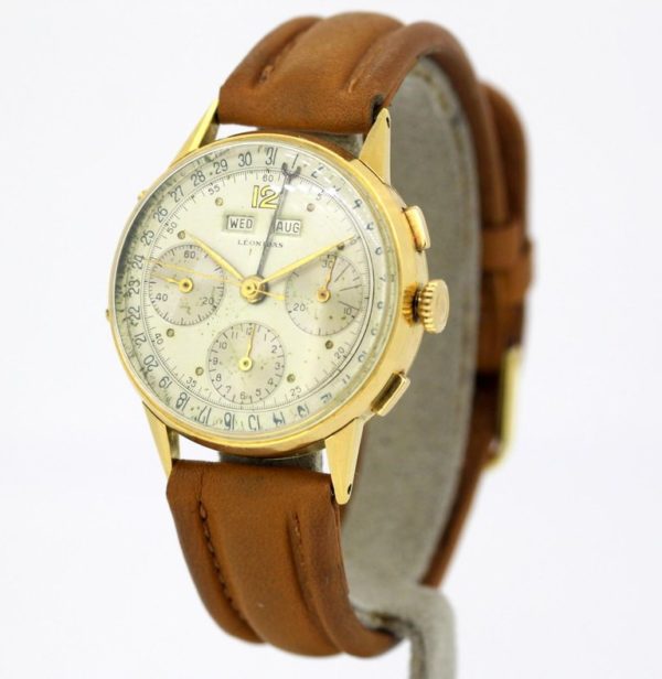 Vintage Leonidas Triple Calendar Chronograph Wristwatch