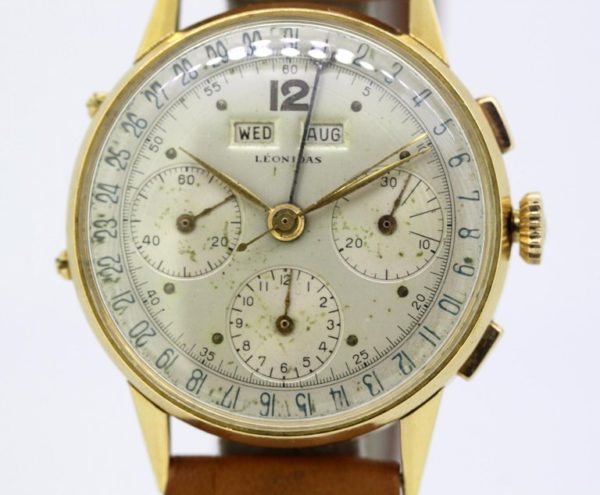 Vintage Leonidas Triple Calendar Chronograph Wristwatch