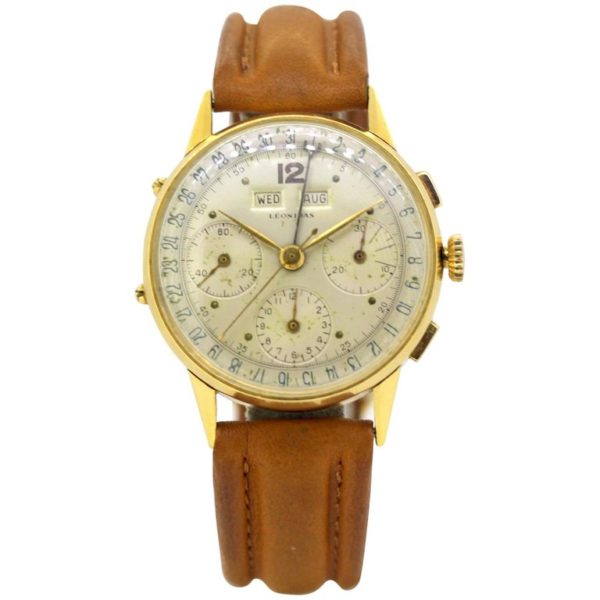 Vintage Leonidas Triple Calendar Chronograph Wristwatch