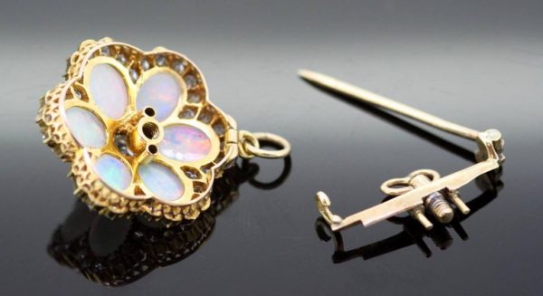 Antique Victorian Opal Brooch