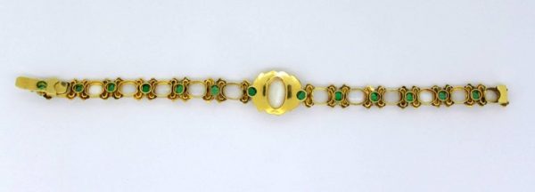 Antique Victorian Opal and Emerald Bracelet