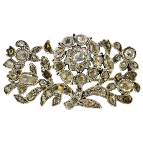Antique Victorian Rose Cut Diamond Brooch - Jewellery Discovery