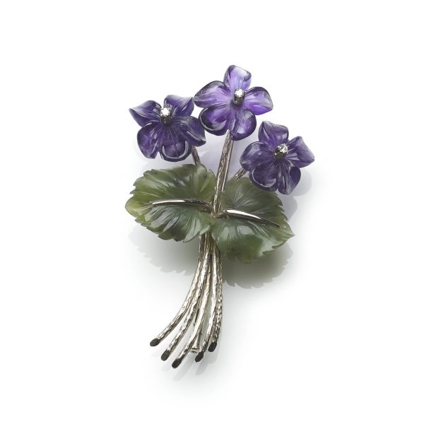 Vintage Viennese Flower Brooch
