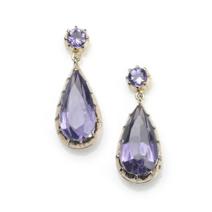 Amethyst Drop Earrings February birthstone 