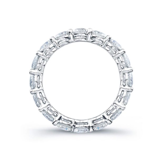 Pushing Present Round Diamond Full Eternity Wedding Ring, 4.10 Carats Jewellery Discovery London