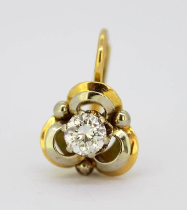 Vintage Diamond Clip-On Earrings