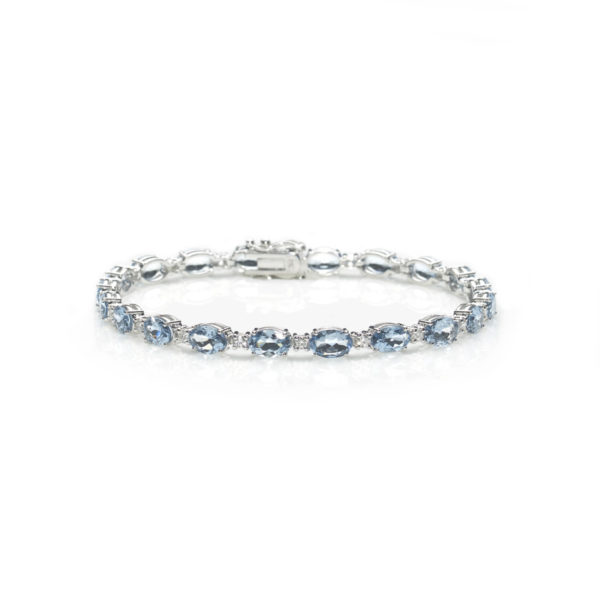 Aquamarine and Diamond Bracelet