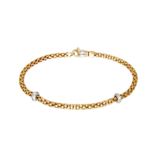 FOPE 18ct Rose Gold and Diamond 'Rigoletto' Bracelet - Jewellery Discovery