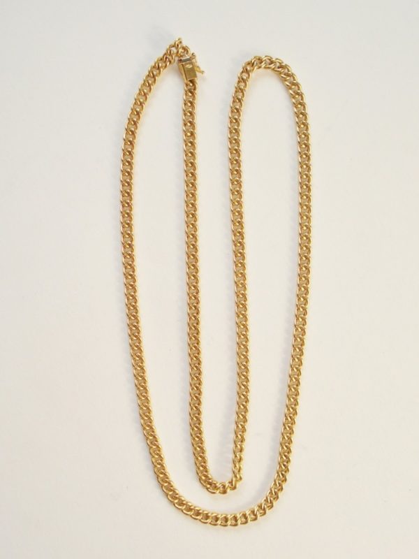 Vintage Gold Long Link Necklace