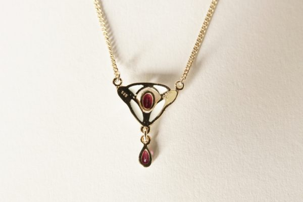 Art Deco Style Ruby Pendant - Jewellery Discovery