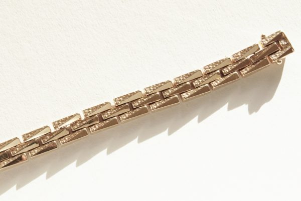 Vintage Brick Link Gold Bracelet